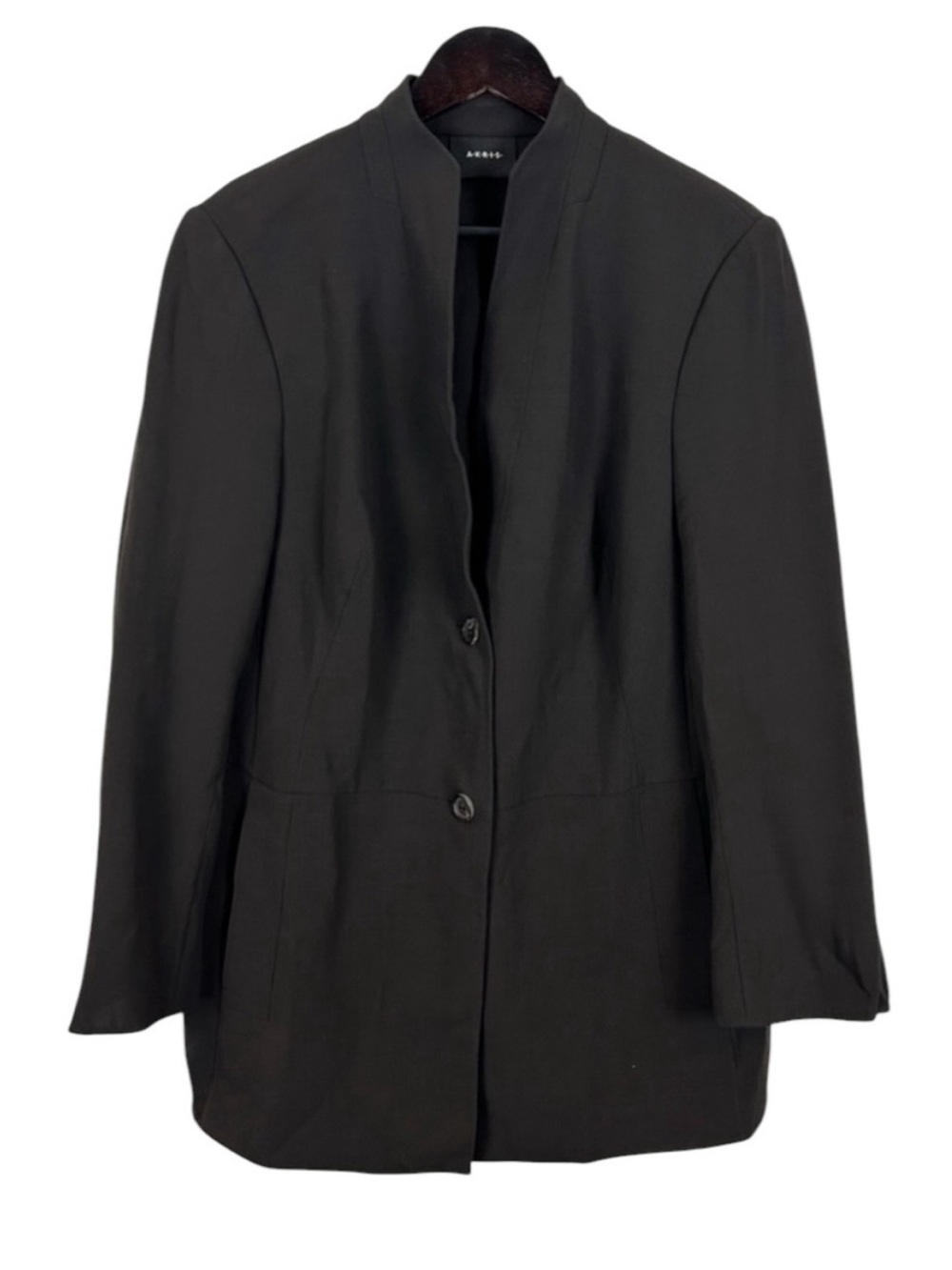Akris Brown 2-Button Wool Blazer Women's Size 16